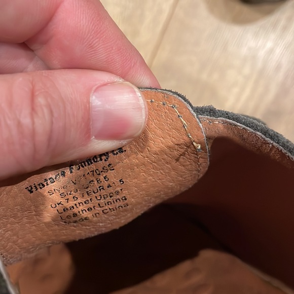 Wingtip Foundry men brown shoes size 8.5 - 41 vintage style. - Picture 2 of 10